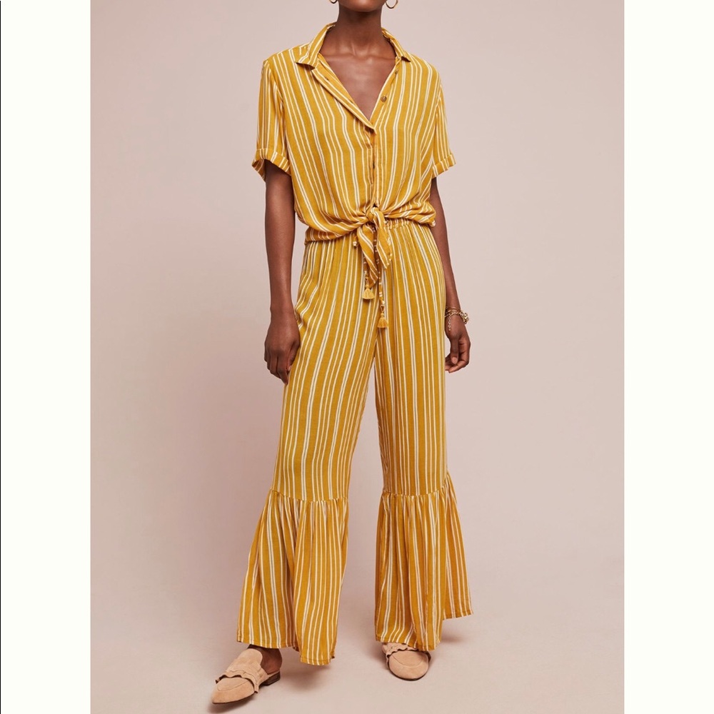 Anthropologie Faithfull Bisou Flare Pants Sz. Lg EUC